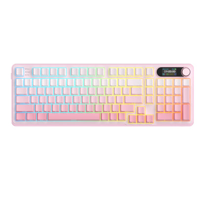 RK S98 ROYAL KLUDGE Top Mount Mechanical Keyboard TFT Screen Knob 96% RGB Backlit Tri-mode Wireless Gaming Keyboard PBT Keycaps