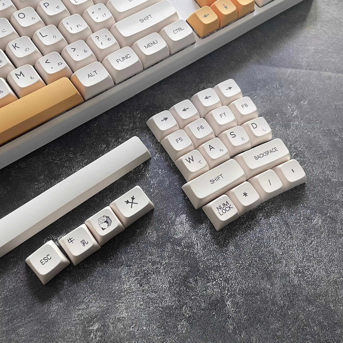 140 Keys Korean Japanese Russian Thailand Bee Milk Keycap XDA Profile PBT Keycaps For MX Switch Mechanical Keyboard DIY Custom