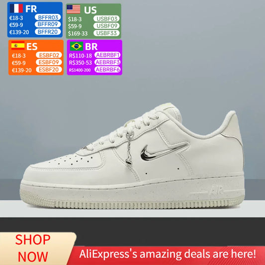 Nike Air Force 1 Low Unisex Classic Sneakers, Comfortable Cushioning & Durable Design for Casual Everyday Wear FN8540-100