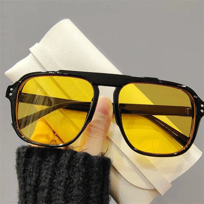 Fashion Female Sun Shades Eyewear Men Women Fashion Double Beam Sunglasses Vintage Outdoor Travel Driving UV400 Goggles