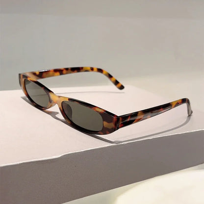 KAMMPT Narrow Oval Sunglasses Women 2025 New Fashion Outdoor Decor Shades Trendy Luxury Brand Design Vacation Casual Sun Glasses