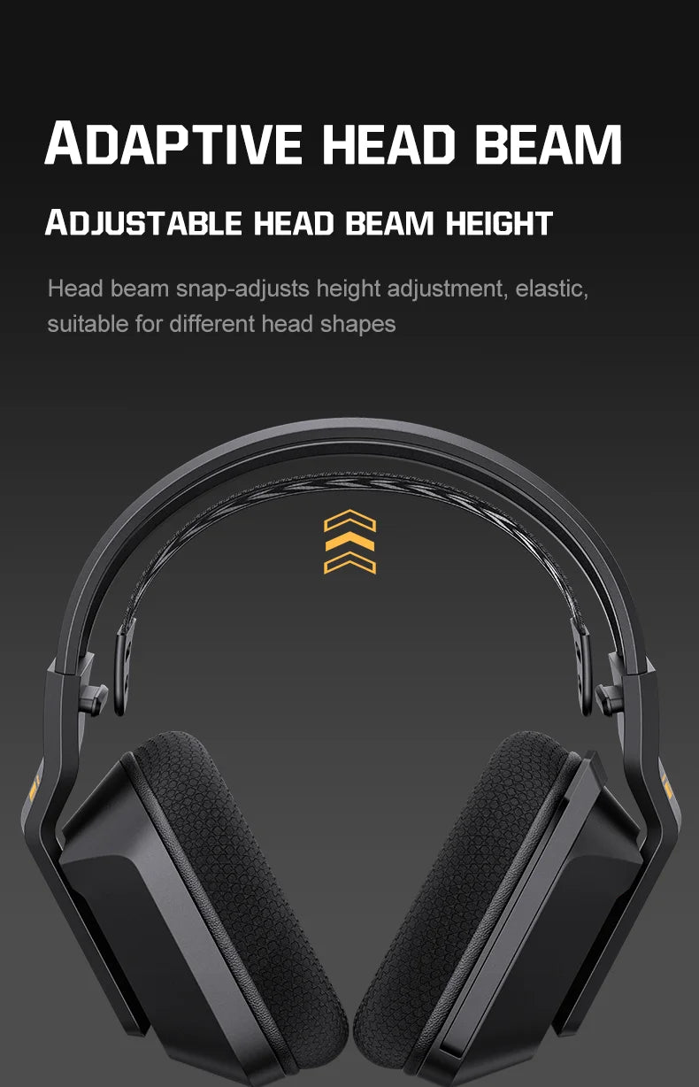 Auscultadores Gaming Sem Fios ONIKUMA GT828 Bluetooth 5.3 RGB com Microfone, Cancelamento de Ruído e Ligação em 4 Modos para PC, PS5 e Portátil