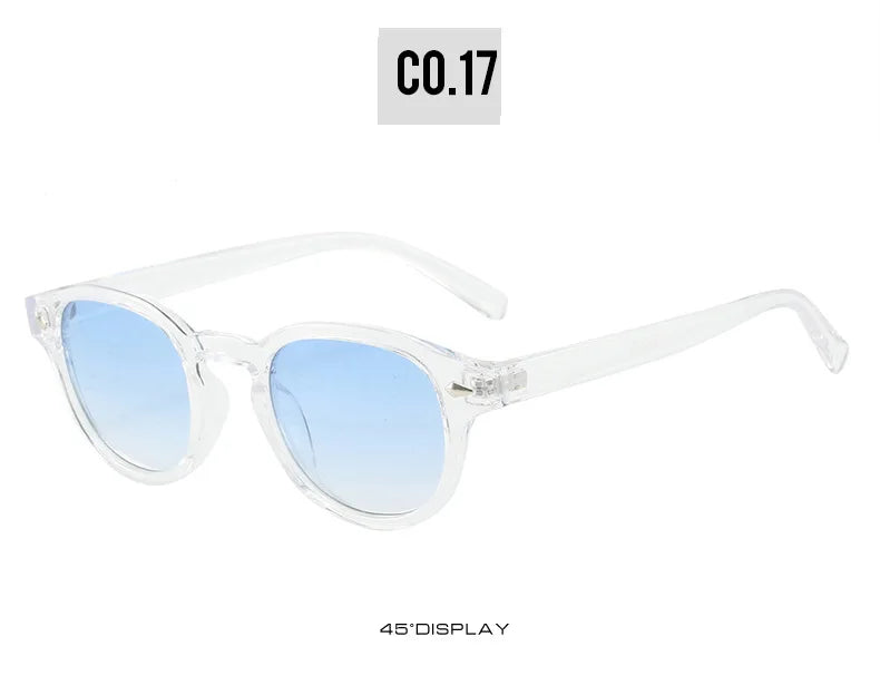 Simple Vintage Round Sunglasses Women Men 2025 Luxury Brand Design Retro Rivet Yellow Blue Lens Square Sun Glasses Female UV400