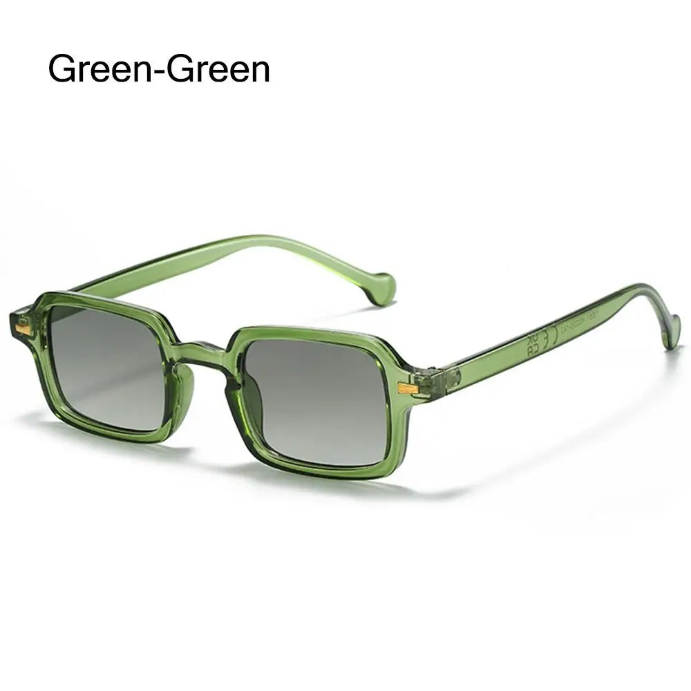 Fashion Square Sunglasses Women New Retro Rivets Decoration Glasses  Men Leopard Blue Sun Glasses Gradient Shades UV400