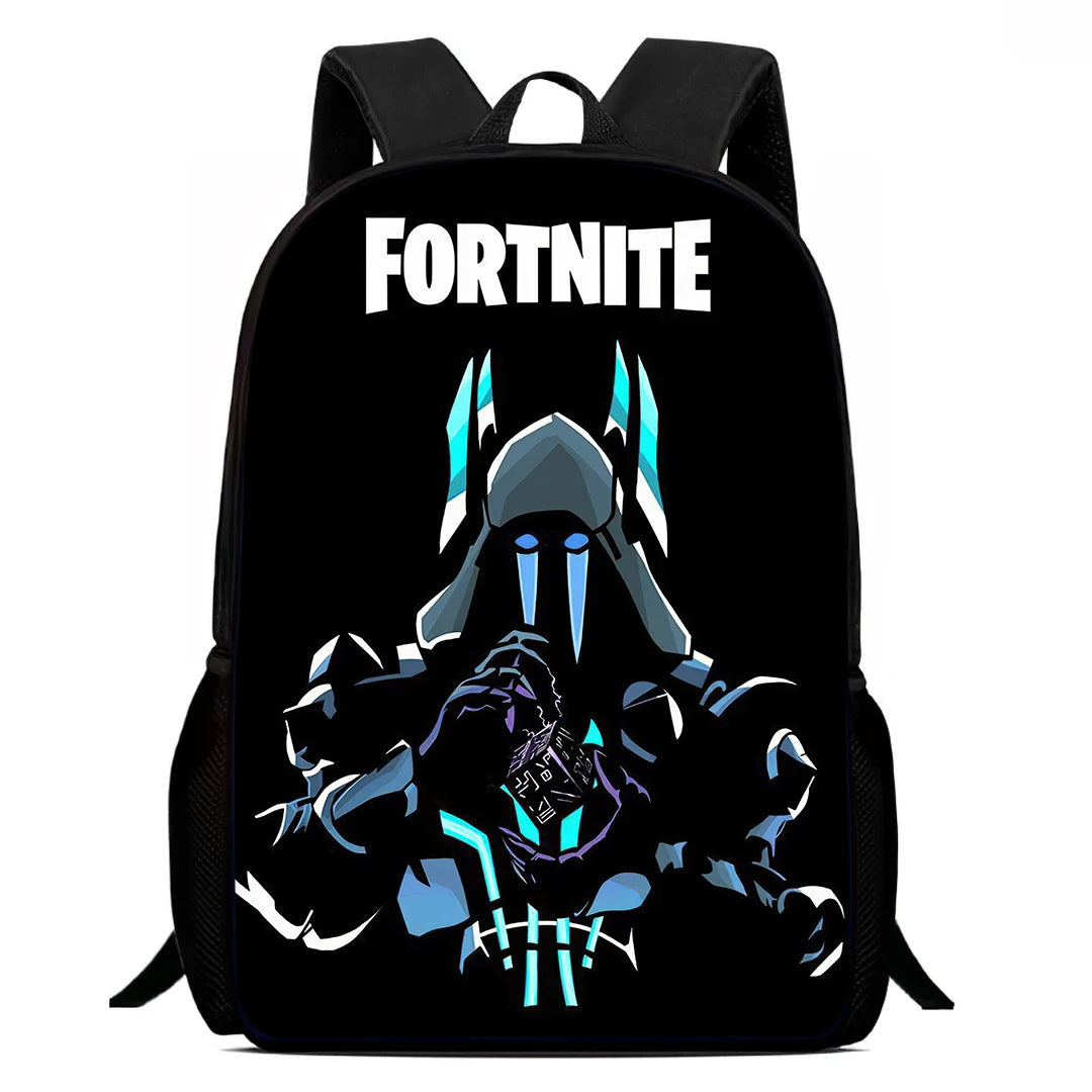 Fortnite 15 tommer tegneserie-skolerygsæk til børn, drenge og piger, cool gaming-print, let og rummelig rygsæk, egnet til alderen 5-8