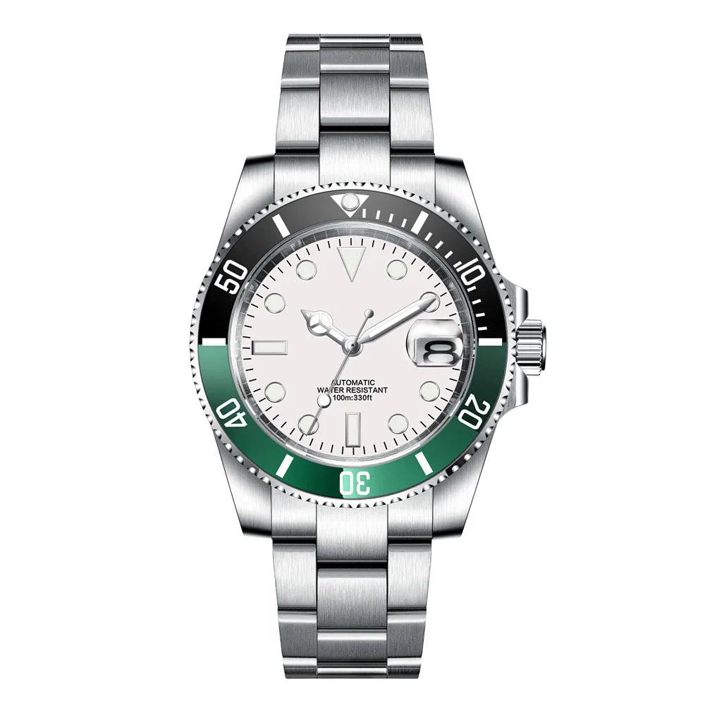 Custom watches Luxury Sapphire MIYOTA/NH35 Automatic Wristwatch Mechanical Mens Watch Sterile Dial Ceramic 10Bar Lume Male Clock