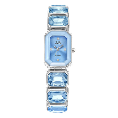 Ladies Wrist Watch Small Golden Square Quartz For Women Bracelet Watches Top Brand Luxury Diamond Fashion Women's Watch 2024