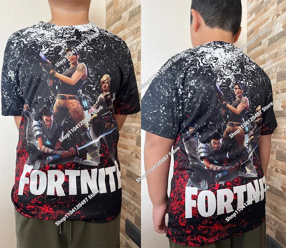 Children's Fortnite Anime Hoodie Men's Streetwear Hip-Hop Sportswear Casual Loose Fit Sweatshirt Outdoor Fashion
