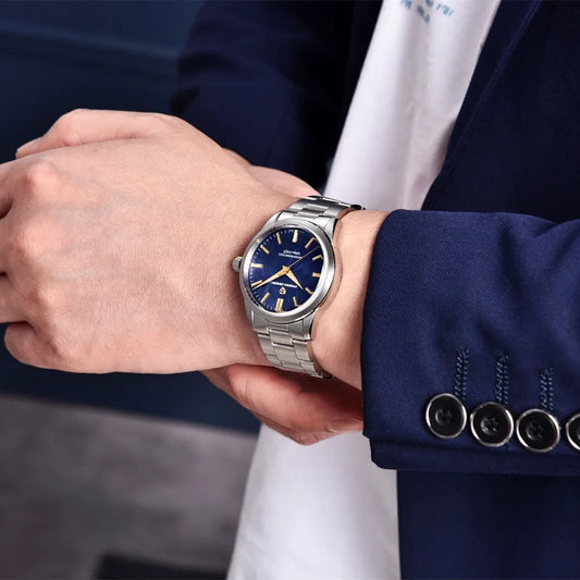 Montre pour homme PAGANI DESIGN 40 mm, mouvement à quartz japonais TMI VH31, style luxe/affaires, verre saphir, acier inoxydable 316L, étanche jusqu'à 100 m