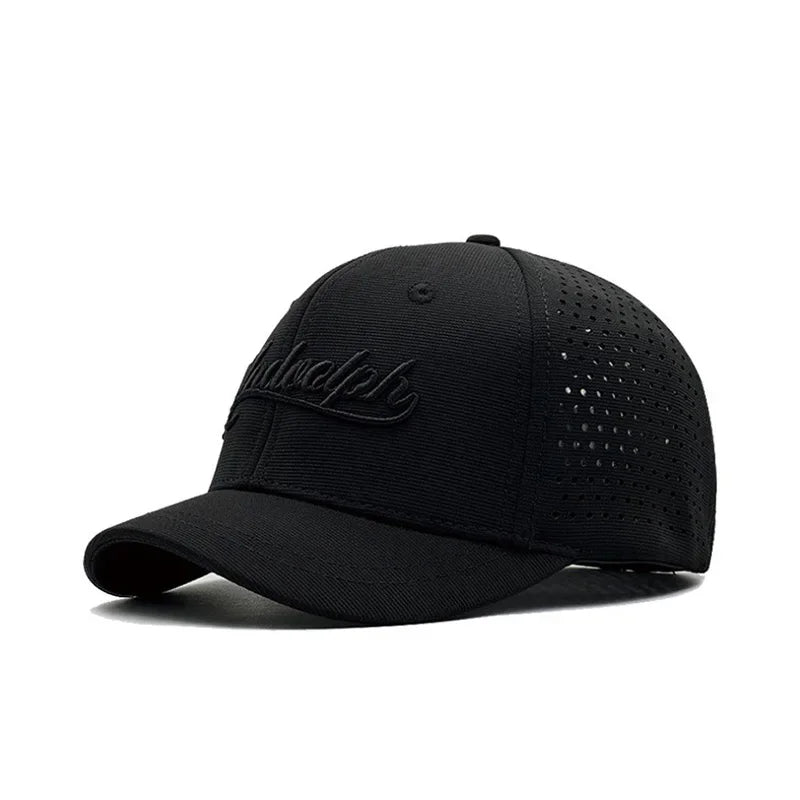 Nagy fejméretű, hátul zárt, 5 cm-es rövid karimájú baseball sapka férfiaknak, hálós, testre szabott sapkák, rugalmas, teljesen zárt sapkák, 56–60 cm, 61–65 cm