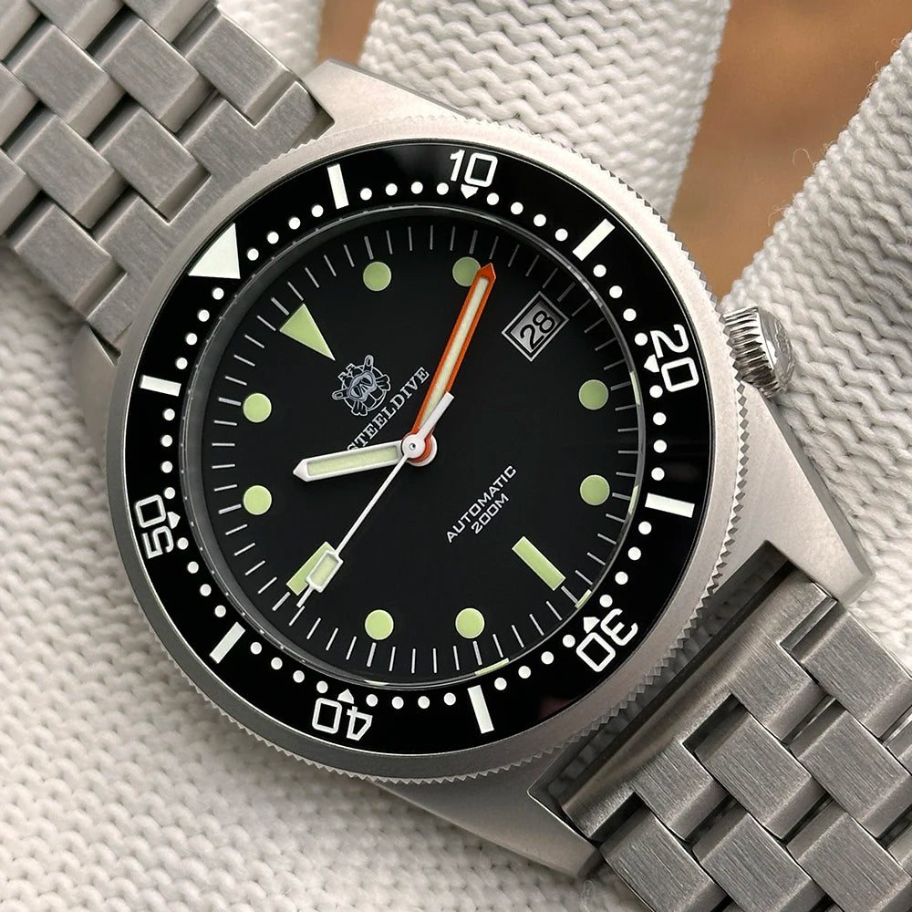STEELDIVE Official SD1979 High Quality 200M Waterproof 42.5MM NH35 Automatic Ceramic Bezel Sapphire Glass Men Dive Watch Reloj