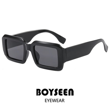 BOYSEEN Thick Frame Rectangle Sunglasses For Man Can Make Prescription Lens 2026 Street Style Orange Sunglasses