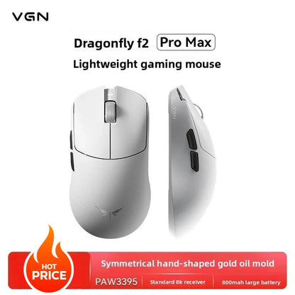 VGN Dragonfly F2 ProMax/Ultra e-sports gaming miš 42000DPI 0.125ms za Csgo latenciju, žični/bežični Dual 8K, 3 načina rada, PAW3395/3950