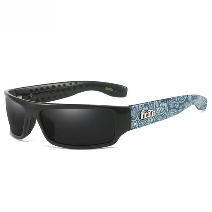 Polarized Chicano Sunglasses, Square Frame Design, UV400 Lens, Hip Hop Streetwear, Retro West Coast Accessory