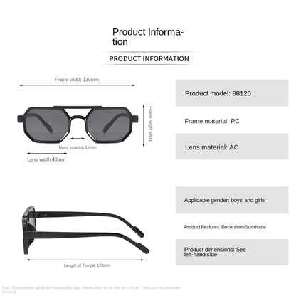 Children’s Sunglasses Vintage Double-beam Sun Glasses UV400 Outdoor Girl Boy Fashion Glasses Classic Square Kids Sunglasses
