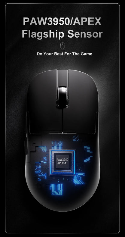 AJAZZ AJ159 APEX belaidė žaidimų pelė, lengva RGB žaidimų pelė su magnetine įkrovimo stovele, „Bluetooth“ ir 2.4GHz, iki 30,000 DPI, skirta stacionariems kompiuteriams ir nešiojamiesiems kompiuteriams