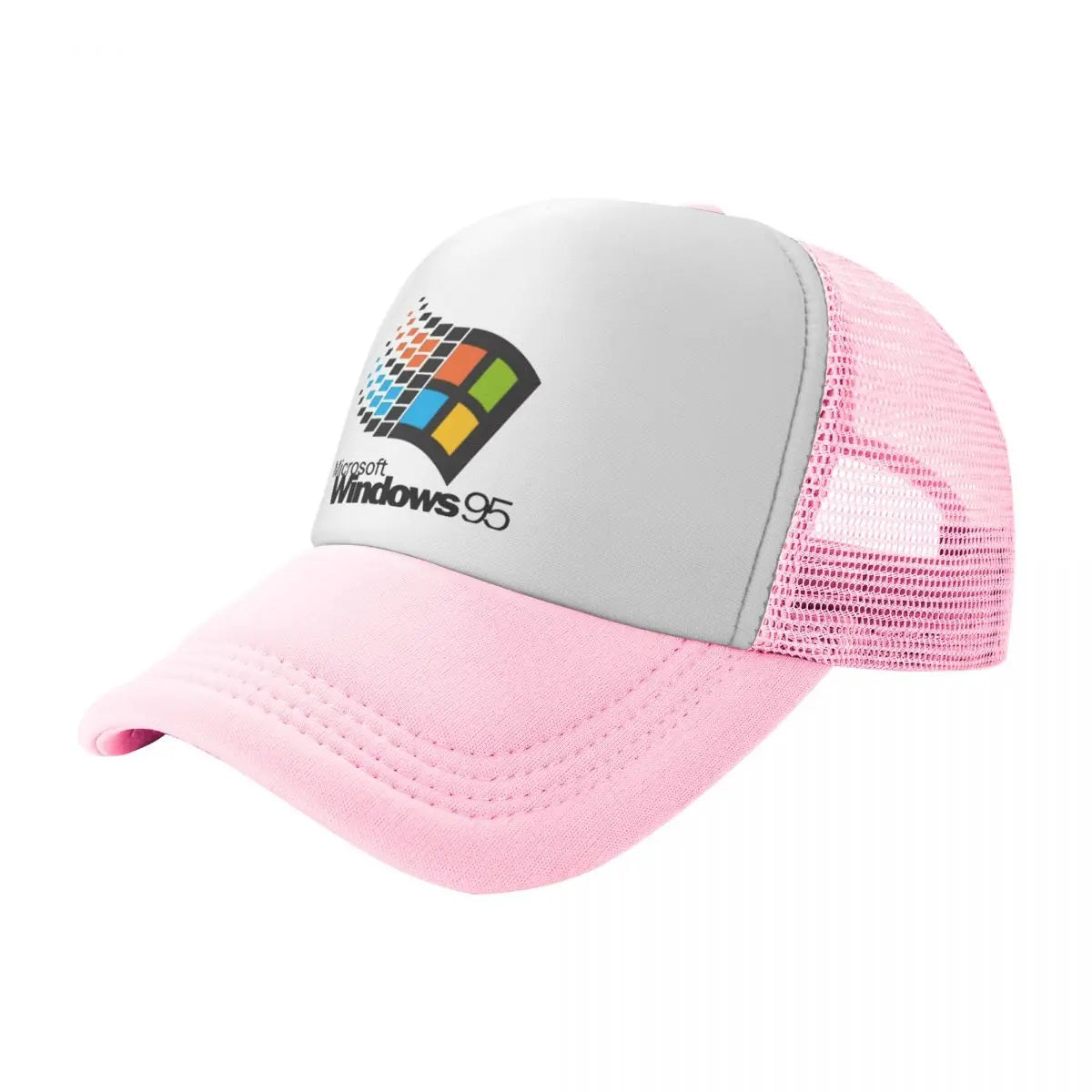 Șepci de baseball unisex „Windows 95 Geeks Nerd Mesh” – șepci de soare la modă, șepci ajustabile cu închidere tip snapback, șepci de pescuit – vânzare en gros – șepci Trucker noi