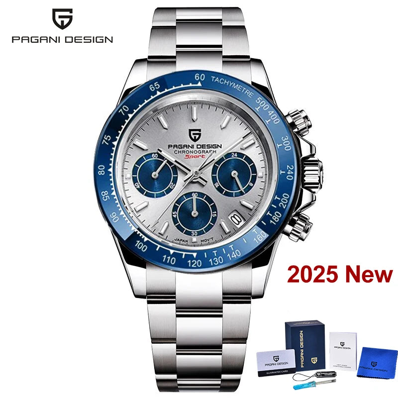PAGANI DESIGN 2026 New Sport Chronograph Top Brand Luxury Quartz Watch For Men Sapphire crystal  Automatic Date Wrist watch Men