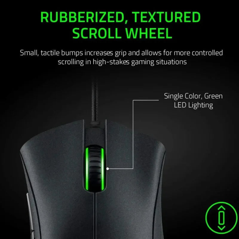 Mouse gaming cablato Razer DeathAdder Essential / Mouse cablati 6400DPI con 5 pulsanti indipendenti per laptop e PC gamer