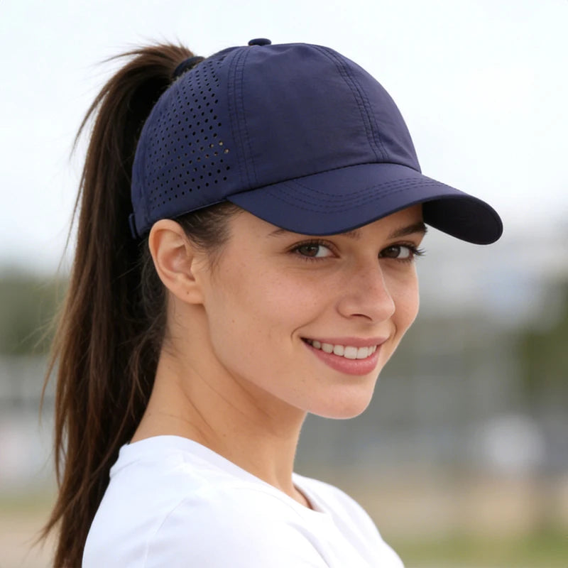 Women Ponytail Hats Summer Quick-dry Baseball Cap forTeenager Girls Sun Hats Casual Sports Mesh Woman Summer Hat Outdoor Travel
