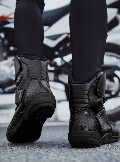 2025 New Men's Motorcycle Boots Outdoors Waterproof Safety Protection Motorcycle Shoes High Quality PU Leather Men Motos Boot