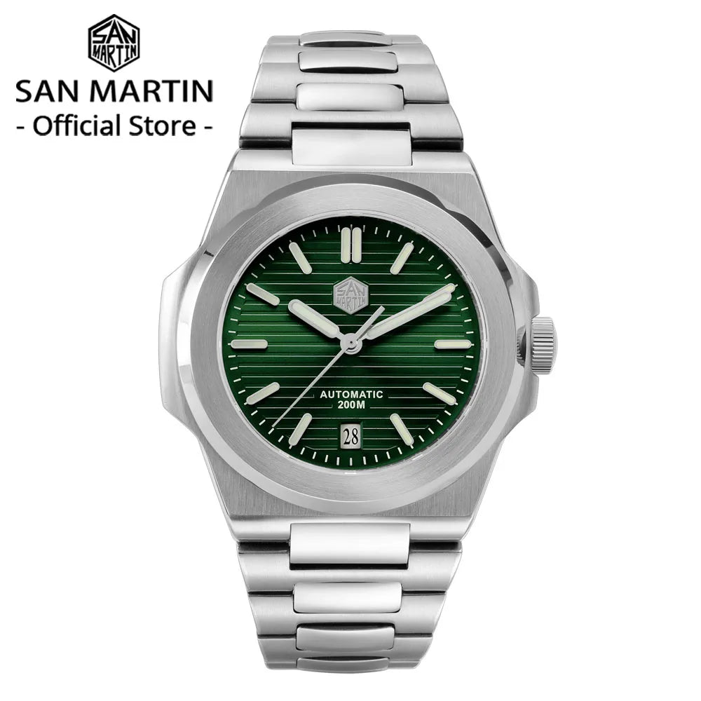 San Martin 42mm Top Band Men Diving Watch Fashion Classic Luxury Automatic Mechanical Watches Sapphire Waterproof 200m Relogio