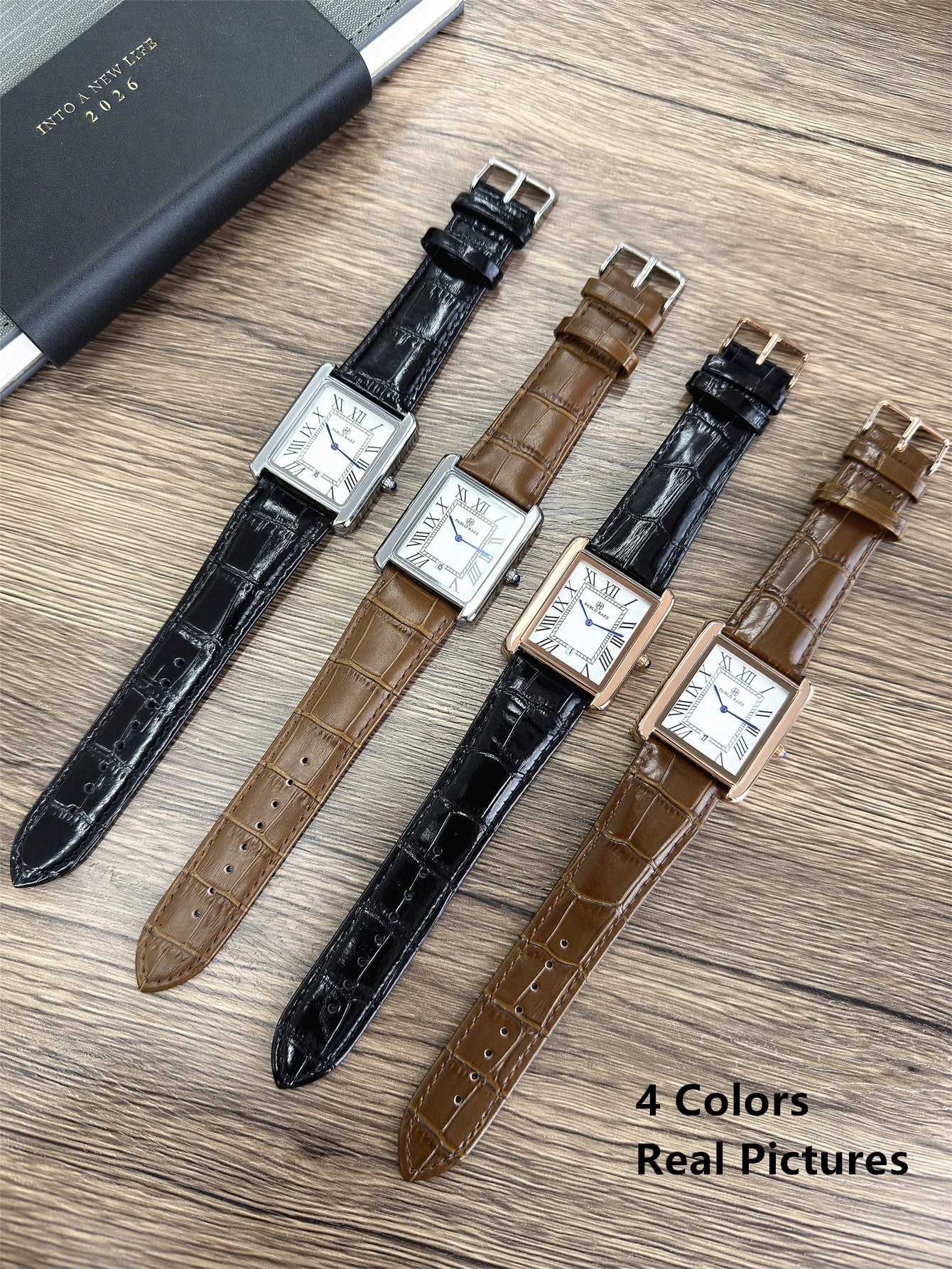 Men Watch Business Retro Classic Calendar Luxury Leather Waterproof Male Fashion Quartz Clock Watches with Box and Spare Battery