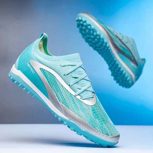 Nuove scarpe da calcio da uomo per esterno con tacchetti, traspiranti, antiscivolo, per adulti, scarpe sportive da calcio con tacchetti lunghi per allenamento, ragazzi e partite, confortevoli