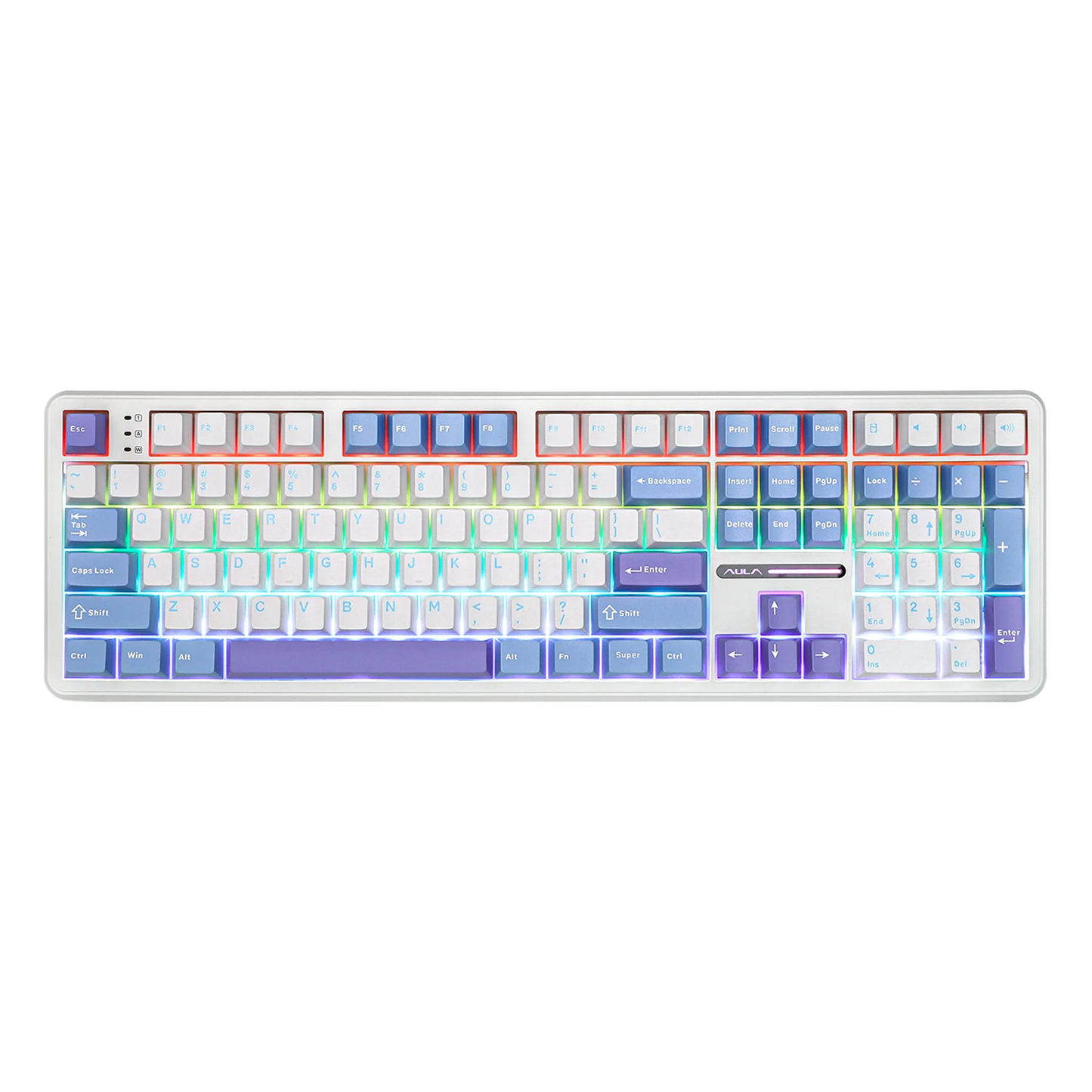 EPOMAKER x AULA F108 Full Size 100% ANSI Layout Hot-Swap Wired/2.4GHz/Bluetooth 5.0 Wireless Mechanical Keyboard RGB Backlight
