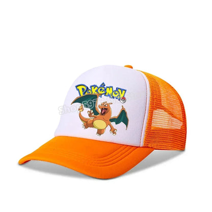 Pokémon baseball sapka Pikachu Charizard Gengar anime csúcsos sapka gyerek felnőtt nyári szabadtéri sport sapkák fiú alkalmi divat sapka ajándék