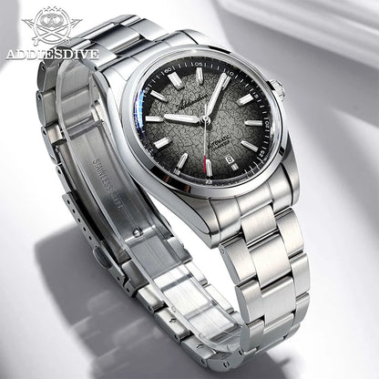 ADDIESDIVE Luxury Men's Automatic Watch BGW9 Super Luminous Bubble Mirror Glass 100m Waterproof Analog Men Steel Watches AD2531