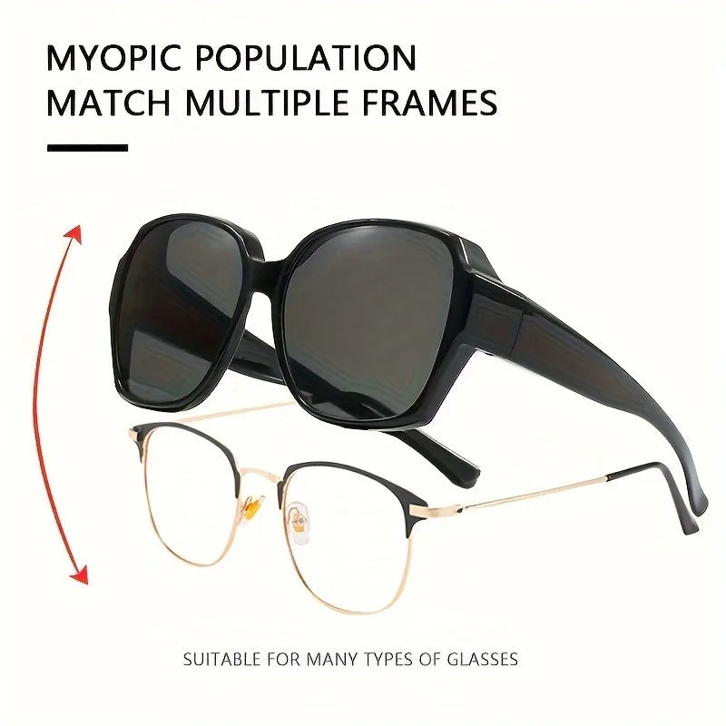 Fit Over Myopia Glasses Cover Sunglasse Outdoor Driving Anti-Glare Polarized Sun Glasses Sports Accessories Cycling Eyeglass