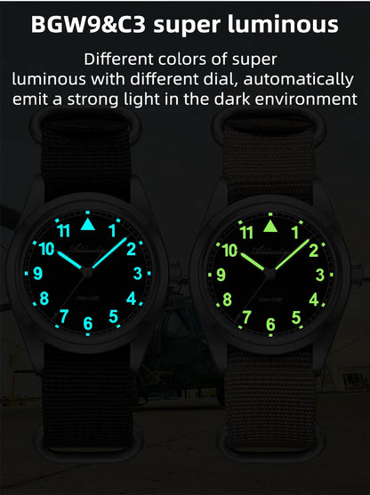 ADDIESDIVE Luxury Quartz Watch For Men New 36mm AR Coated Bubble Glass AD2079 Luminous 100m Waterproof Stainless Steel Men Gift