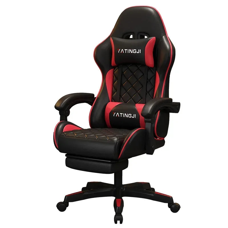 Chaise de jeu ergonomique, chaise de bureau confortable pour longues périodes d'assise, inclinable et réglable, idéale pour le streaming, les tournois, les cafés, la maison et les études.