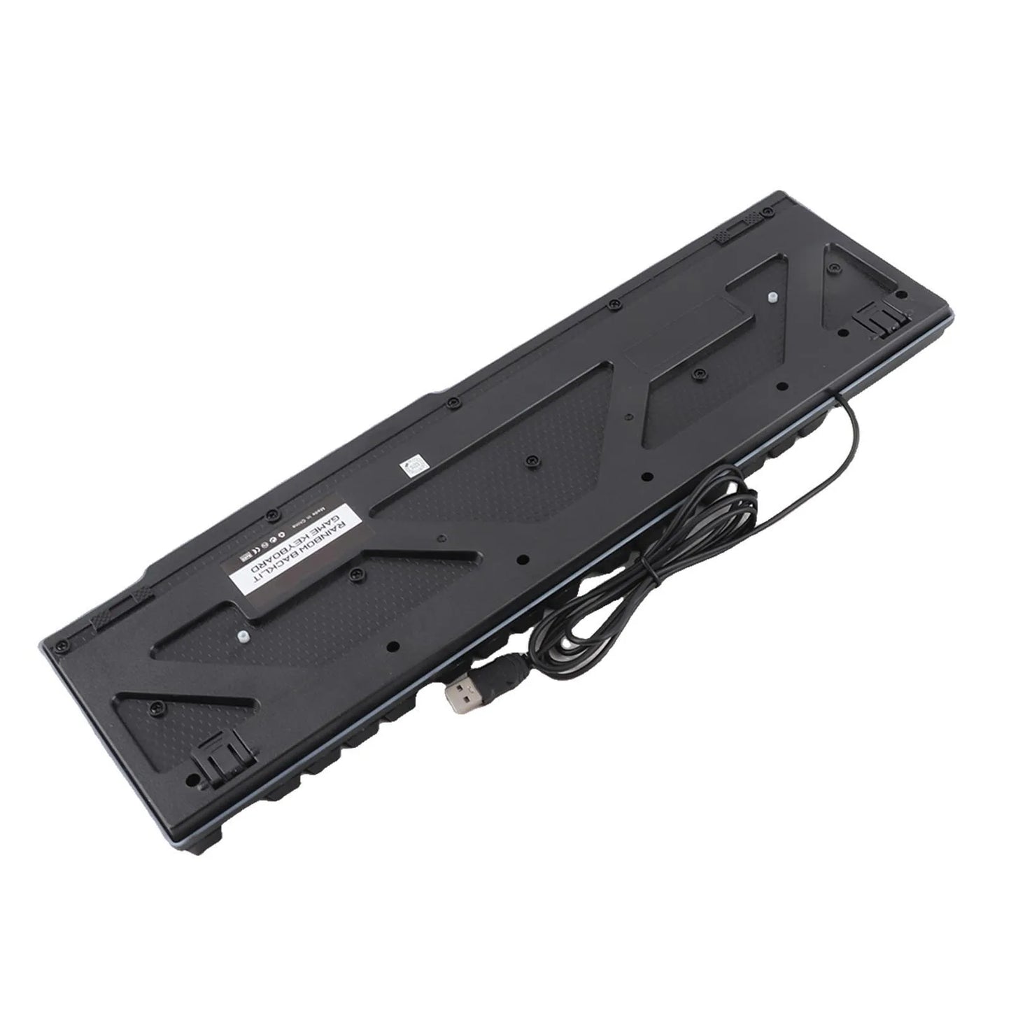Conjunto Teclado e Rato Gaming 4 Peças Ergonómico, Teclado de 104 Teclas, Rato com Iluminação Respirante de 4 Cores, Auscultadores e Tapete de Rato Antiderrapante