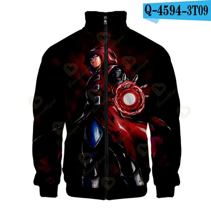 New Fashion Dragon Ball Print Stand Collar Zipper Hoodie Men Women Zipper Hoodies Jackets Long Sleeve Sport Hip Hop Sweatshirts