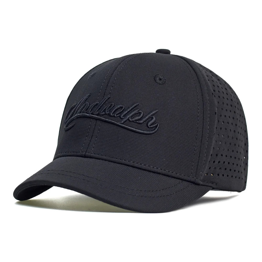 Hálós, rövid karimájú, hátul zárt baseball sapka férfiaknak és nőknek, lélegző, snapback sapka, testre szabott „dad hat”, állítható, egyszínű, trucker stílusú