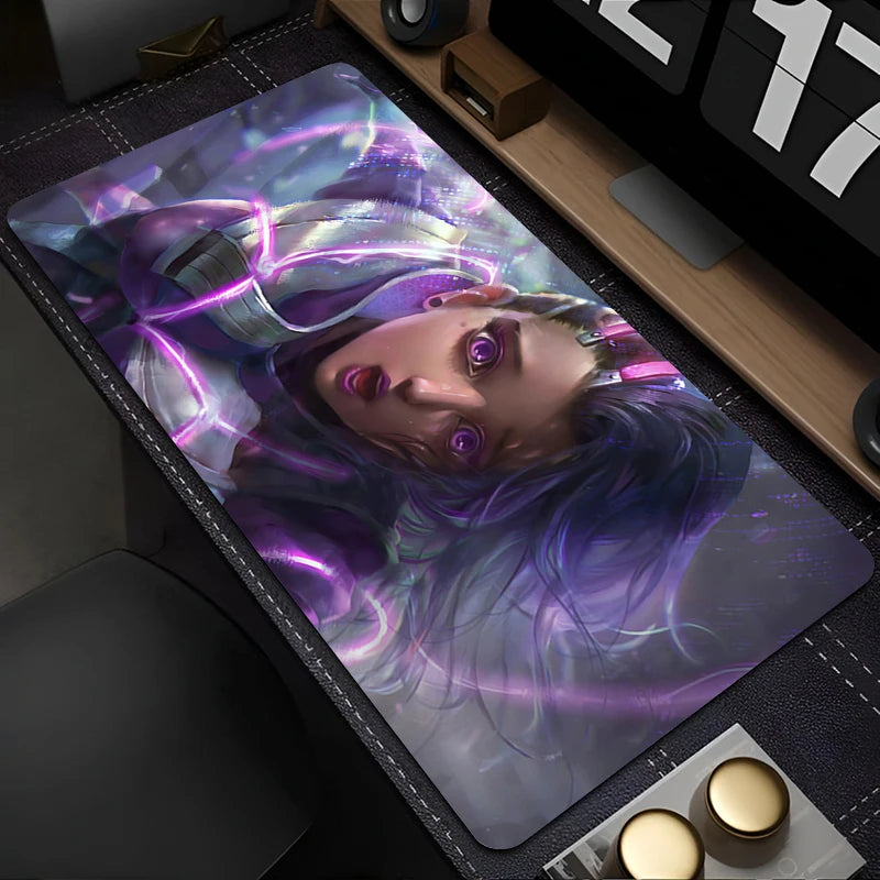 PC pelės kilimėlis Overwatch Sombra Sexy, nešiojamojo kompiuterio pelės kilimėlis, violetinis Kawaii anime merginos klaviatūros kilimėlis, žaidimų aksesuarai, žaidėjo stalo pelės kilimėlis