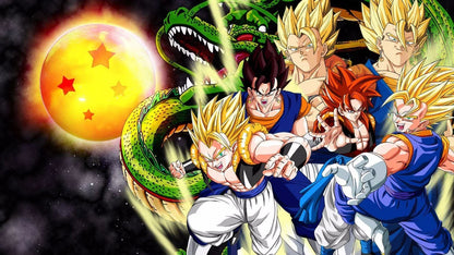 2026 Summer Dragon Ball Retro High Quality Cotton Men's T-shirt with Super Large Goku Print Unisex Casual Short Sleeve