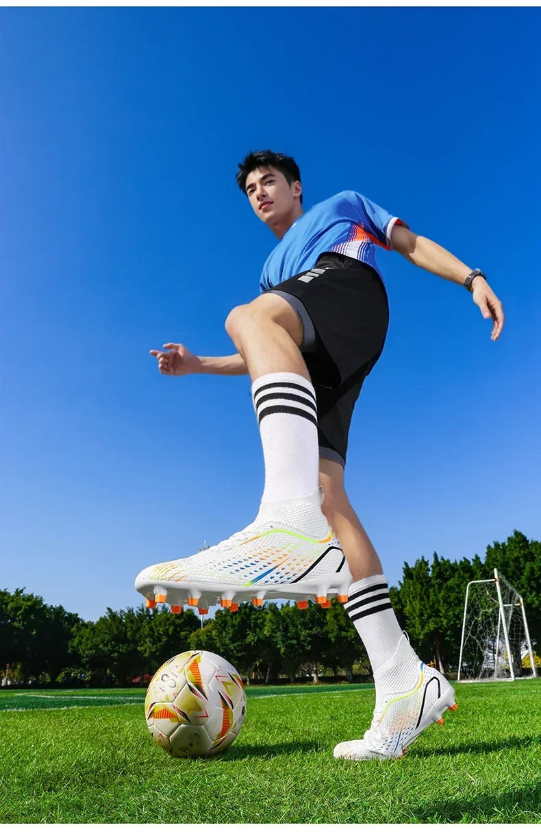 Mens Football Field Boots Ultralight Turf Indoor Society Training Soccer Shoes Cleats for Kids Sneakers TF/FG Football Shoes