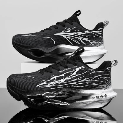 Men Women Ultra Light Carbon Plate Running Shoes Breathable Mesh Upper Soft Midsole Rubber Outsole for Running Training Sneakers