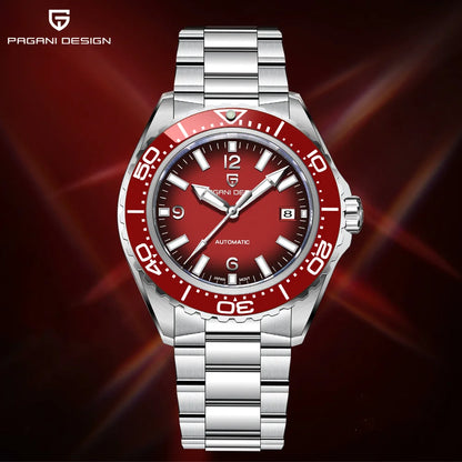 Pagani Design Top Brand New Men's Mechanical Watch Luxury Sapphire Stainless Steel 100m Waterproof Ceramic Bezel Automatic Watch