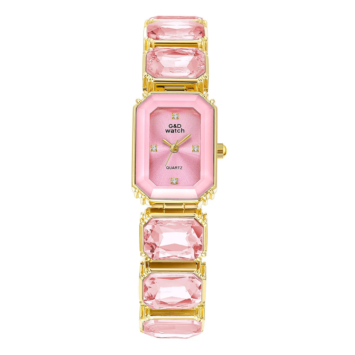 Ladies Wrist Watch Small Golden Square Quartz For Women Bracelet Watches Top Brand Luxury Diamond Fashion Women's Watch 2024