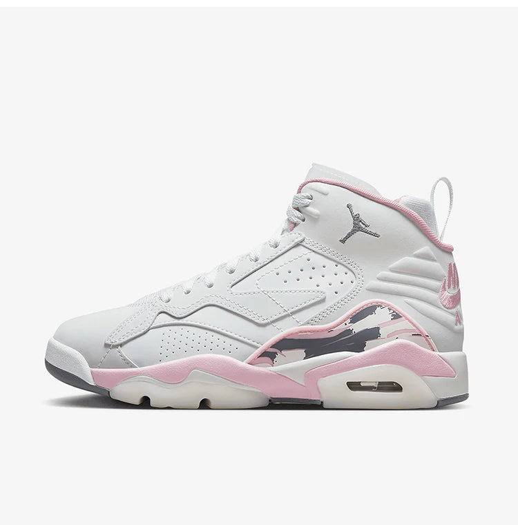 Sapatilhas de basquetebol Nike genuínas JORDAN para mulher, de cano alto, almofadadas, resistentes ao desgaste e práticas FB9019-106