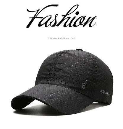 Men Women Mesh Moisture-Waging Quick Dry Baseball Cap Male Summer Female Originality Adjustable Breathable Sun Visor Fishing Hat