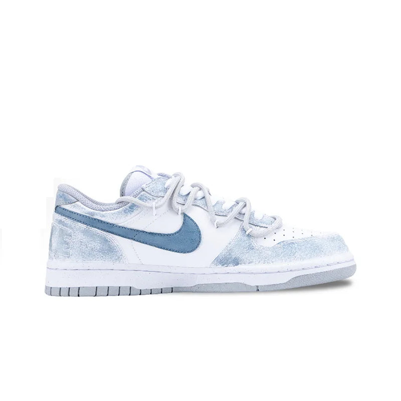 Custom Sneakers Nike Big "Tide Wave & Cloud" Chinese Ink Graffiti Retro Low-Top Men's Skate Shoes