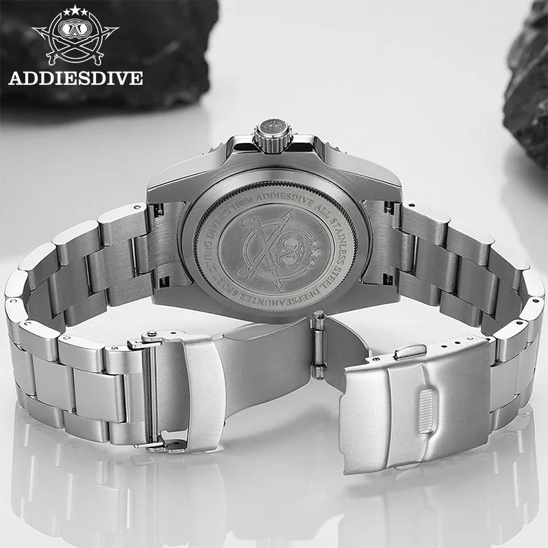 ADDIESDIVE Luxus-Automatikuhr für Herren 8215 Mechanische Uhr BGW9 Leuchtend Saphirglas Taucheruhr für Herren Analoguhr AD2503