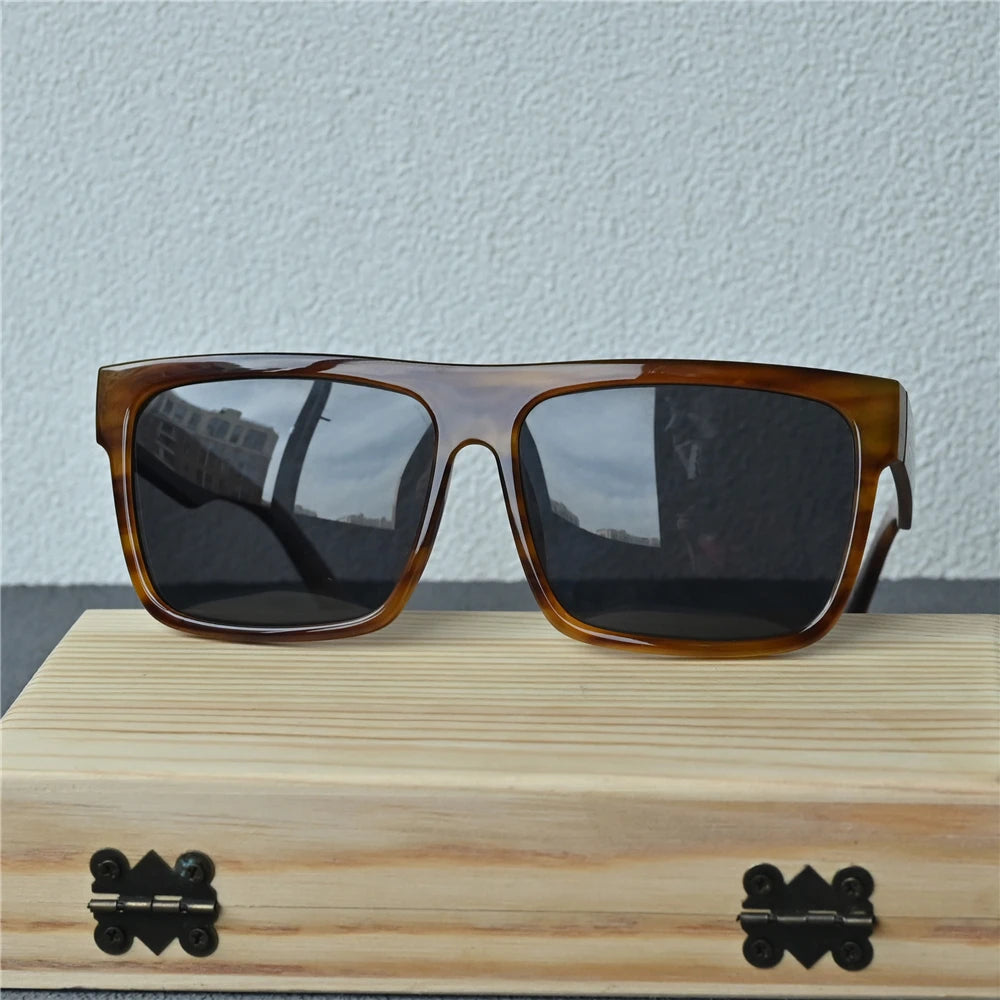 Vazrobe 165mm Oversized Black Polarized Sunglasses Men Large Huge Sun Glasses for Male Flat Top Steampunk Big Large Face