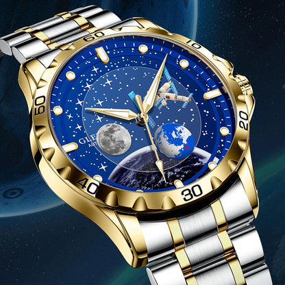Glenaw Top Luxury Moon Rotation Stylish Personalized Fully Automatic Mechanical Men's Luminous Waterproof Watch