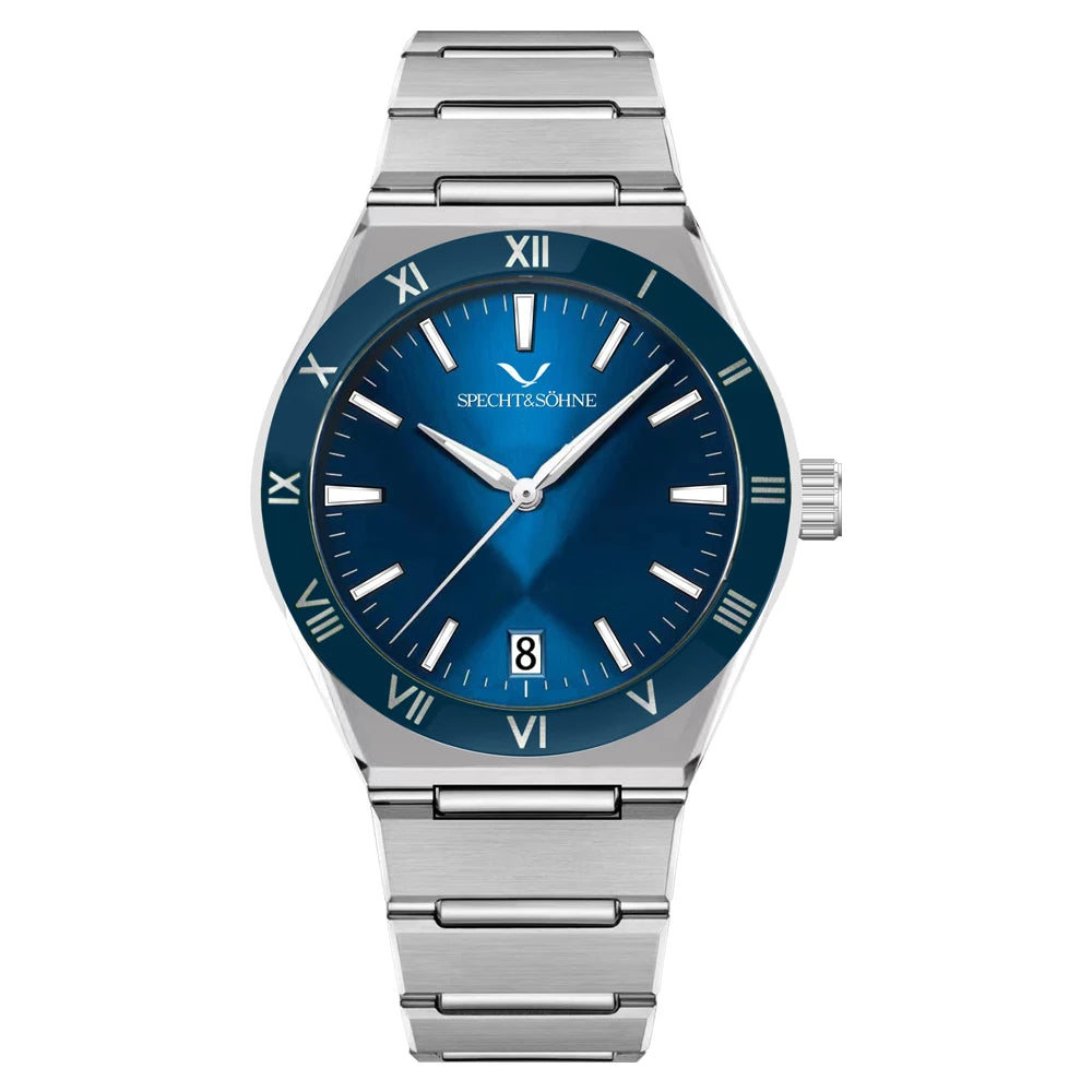 Dropshipping New Fashion Specht & Söhne Luxury Quartz Watch For Men 38MM Stainless Steel Watch Sapphire Crystal 50M Waterproof